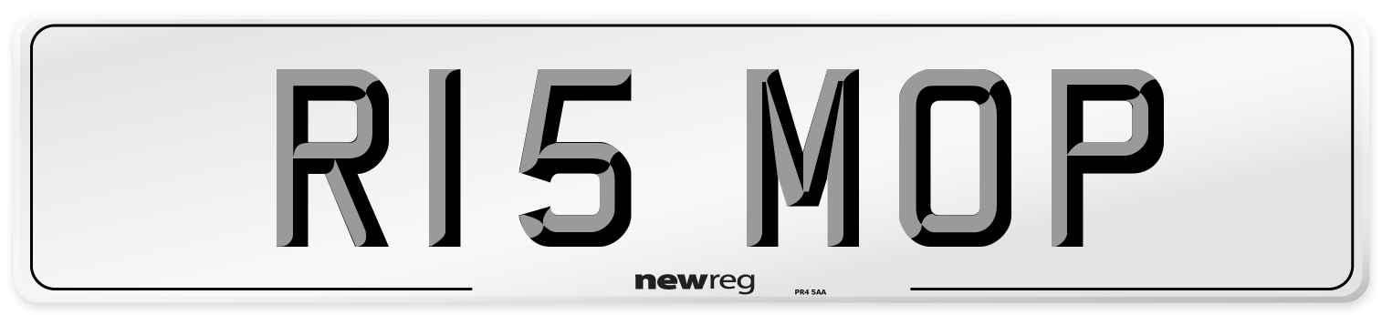 R15 MOP Number Plate from New Reg